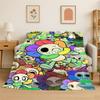 Coperta morbida in flanella Dandy World Cartoon, Coperta calda e accogliente per letto, Divano, Divanetto, Camera da letto, Soggiorno, Viaggio, Campeggio