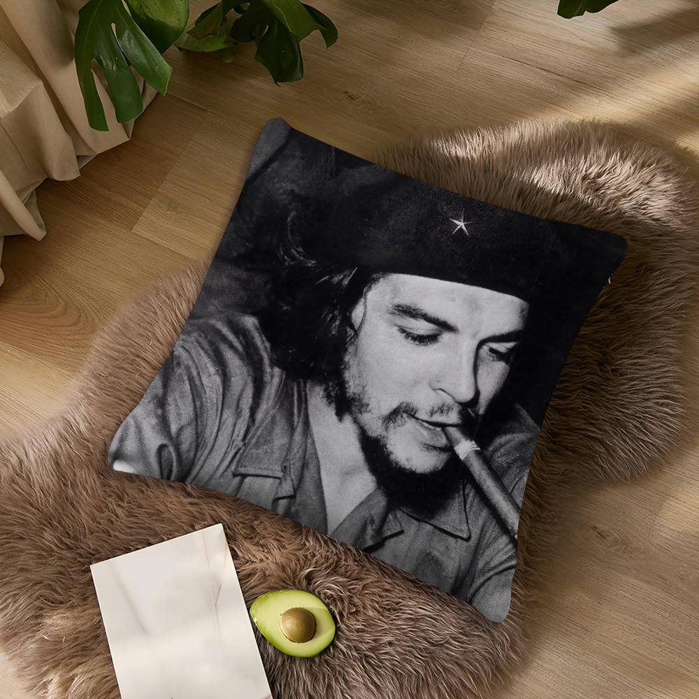 Che G-Guevaras Smoking Cushion Cover Living Room Accent Couch Back Support Square Lounge Restful Nap Companion Pillow Case