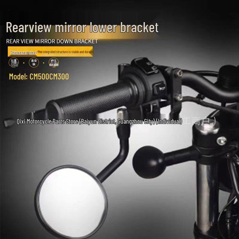 Honda REBEL 500 CM300 Lowered Rearview Reflective Mirror Bracket