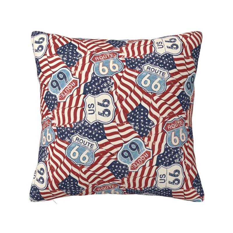 Born To Ride Route Throw Pillow Case cm for Living Room Americas Highway Cushion Cover Soft Polyester Pillowcase