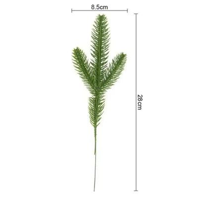 28CM 3 Fork Double-sided Christmas Pine Branch Imitation Tree Christmas Tree Christmas Wreath Gift Box Decoration Accessories