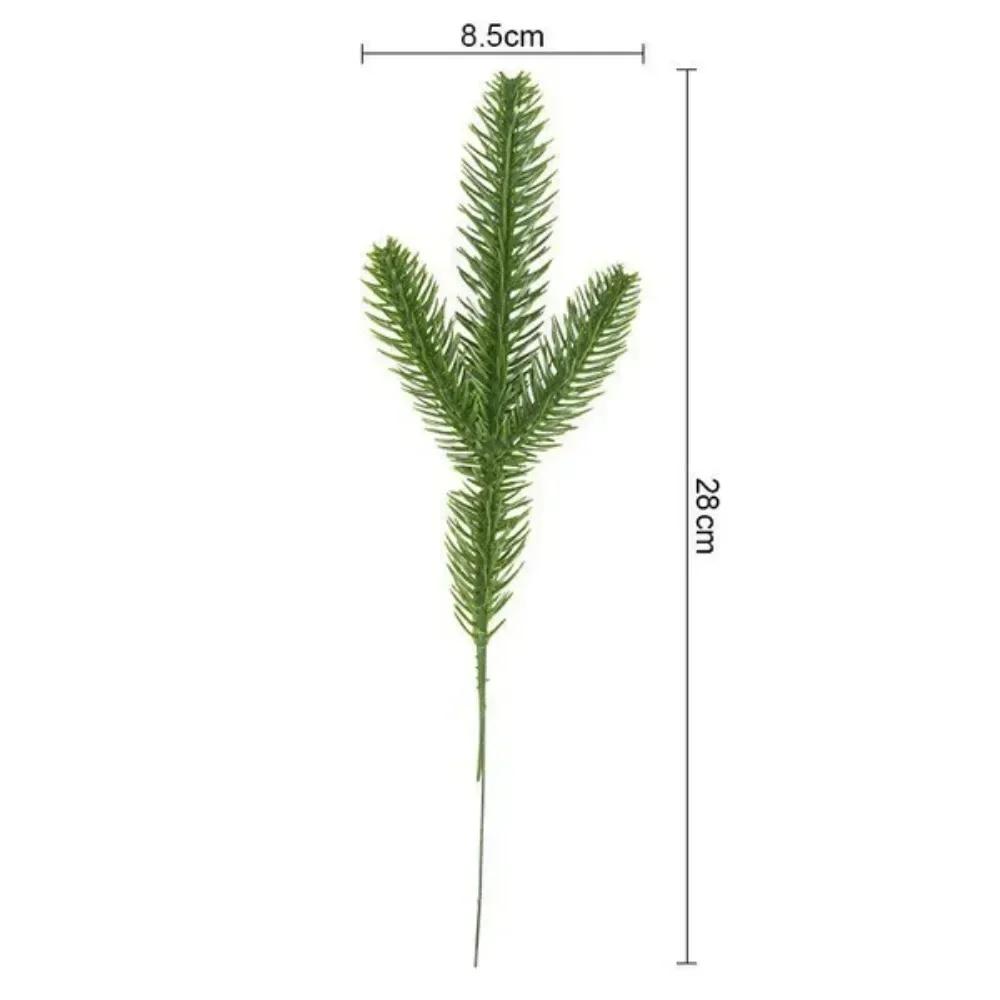 28CM 3 fork double-sided Christmas pine branch imitation tree Christmas tree Christmas wreath gift box decoration accessories