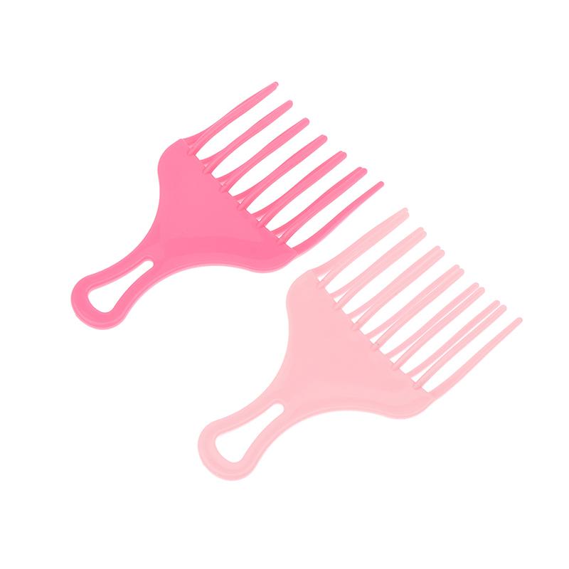1 Peine Afro con Púas Insertables Peine Ancho Dientes Horquilla para el Cabello Cepillo Hombre Cabello Cabeza con Aceite Peine de Plástico con Engranajes Herramientas de Peluquería para Cabello Afro Rizado