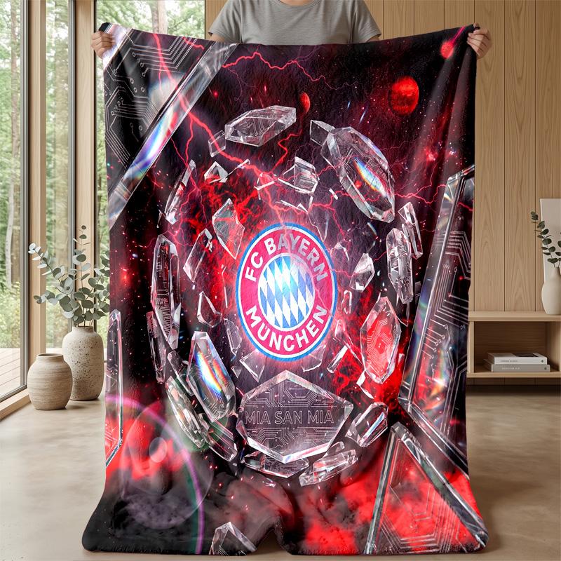 FC Bayern München Thema Decke Weiche Flanelldecke Plüsch Überwurfdecke Gemütliche Sofa Bett Decke für Heimdekoration