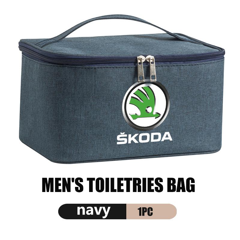 AAFO1 Travel Cosmetic Organizer Toiletry Case Wash Pouch Zipper Storage Bag For Skoda octavia a5 a4 mk1 2 fabia superb rapid mk3 yeti