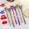 36Pcs Cartoon Christmas Elk Glitter Pens 0.5mm Black Ink Gel Pens Writing Stationery Suitable School Use,Fun Party Birthday Gifts,Back To School