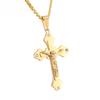 2026 Fashion Trend Men's Jewelry Accessories Flat Joint Necklace Set Diamond Cross Pendant Jewelry