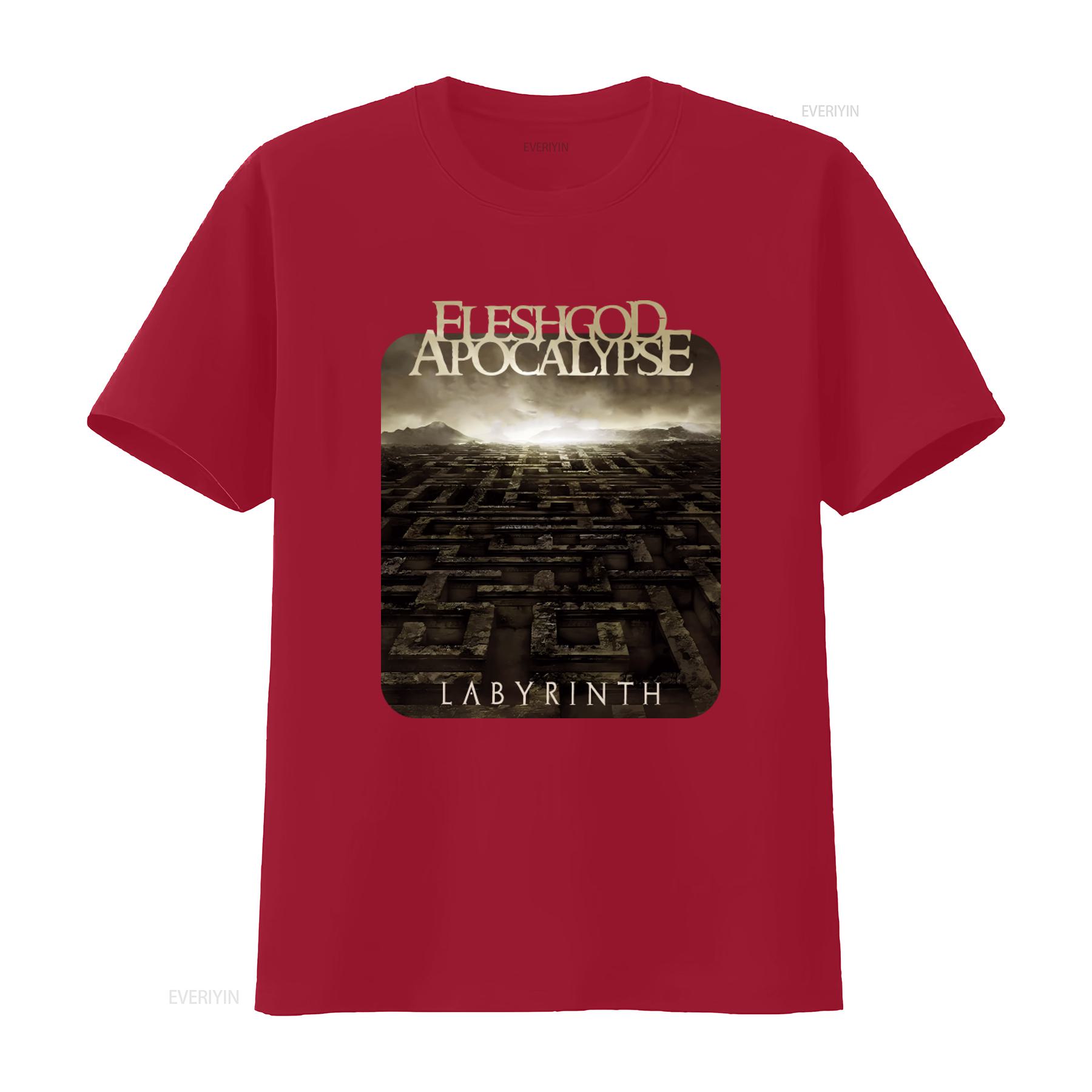 

FLESHGOD APOCALYPSE Labyrinth 2013 T Shirt for Men Size Large vintage Washed graphic Casual streetwear Soft fashion Unisex S