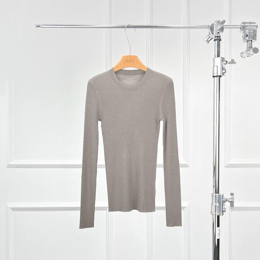 Cindy Slim Ribbed Knit Merino Wool Sweater - Women's Long Sleeve