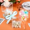 Set of 6 Square Acrylic Boxes with Transparent Storage Display Gift Dustproof and Perfect for Nail Anime Hair and Small Item Storage 6.56.56.5cm