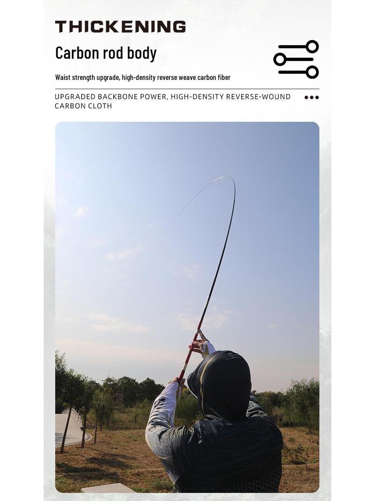 Cross Carbon Telescopic Fishing Rod - 1.35-6.3m Stream, Sea, or Ultra-Short Model