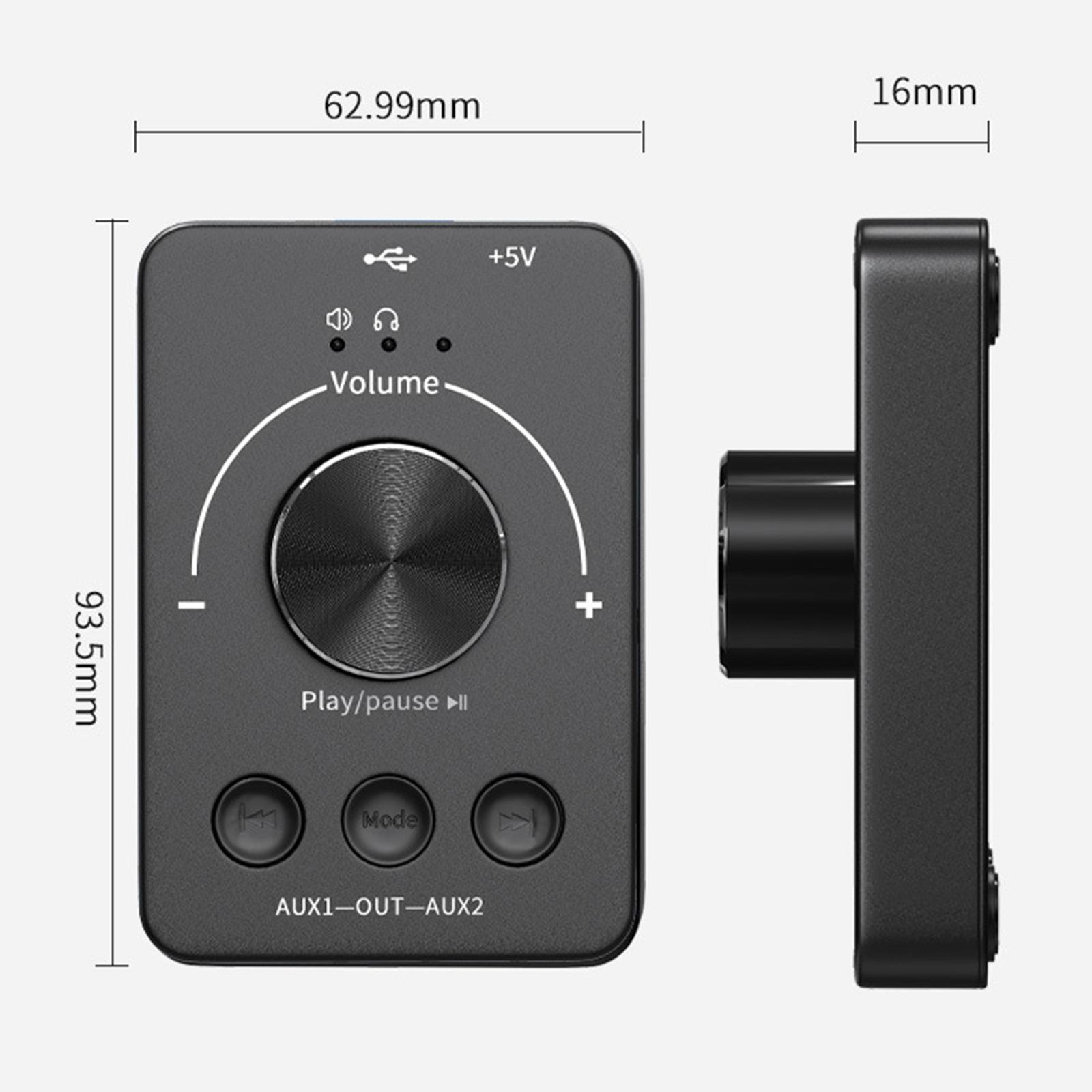 

USB Computer Volume Controller 5.1 Transmitter U Disk Playback External Sound Card H hone Adapter 3.5mm Dual H hone Plug and Play