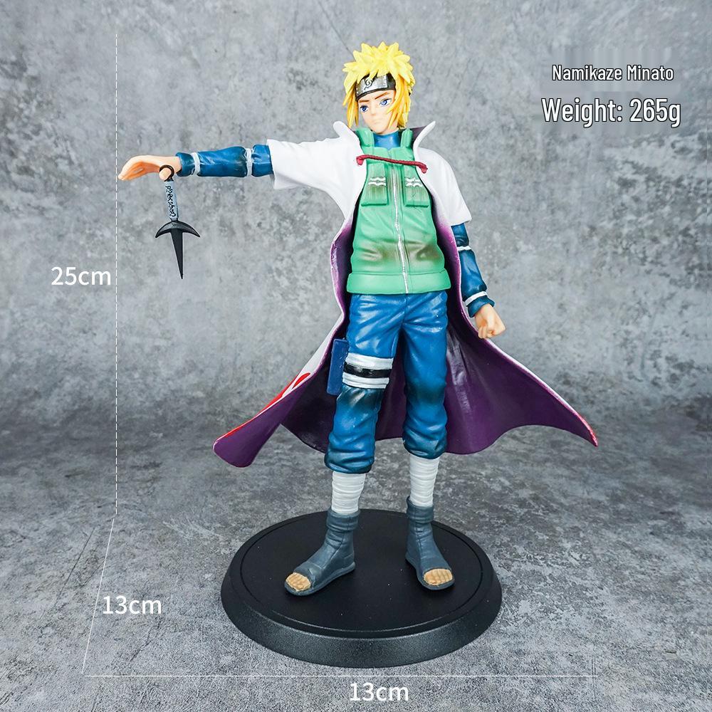 Anime Action Figure Display: Sasuke, Sakura, Itachi, Kakashi, Minato with Greatsword.