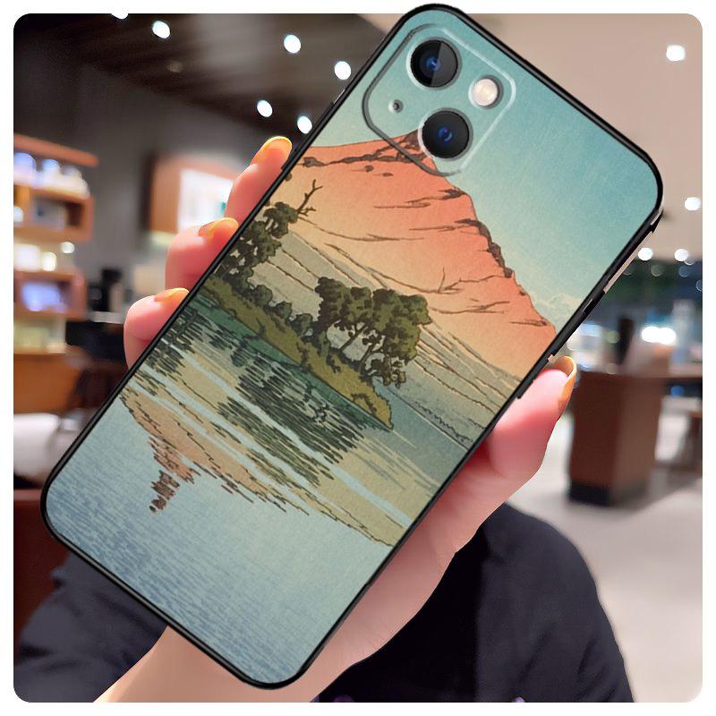 Japanese Ukiyoe Case For iPhone 17 Pro Max 15 14 13 11 12 16 Pro Max mini 15 16 Plus 16e 17 Air Phone Cover