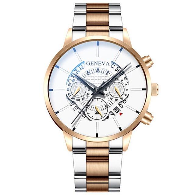 Trend Mens Fashion Watch Geneva Creative Calendar New Arrivals Alloy Steel Watch