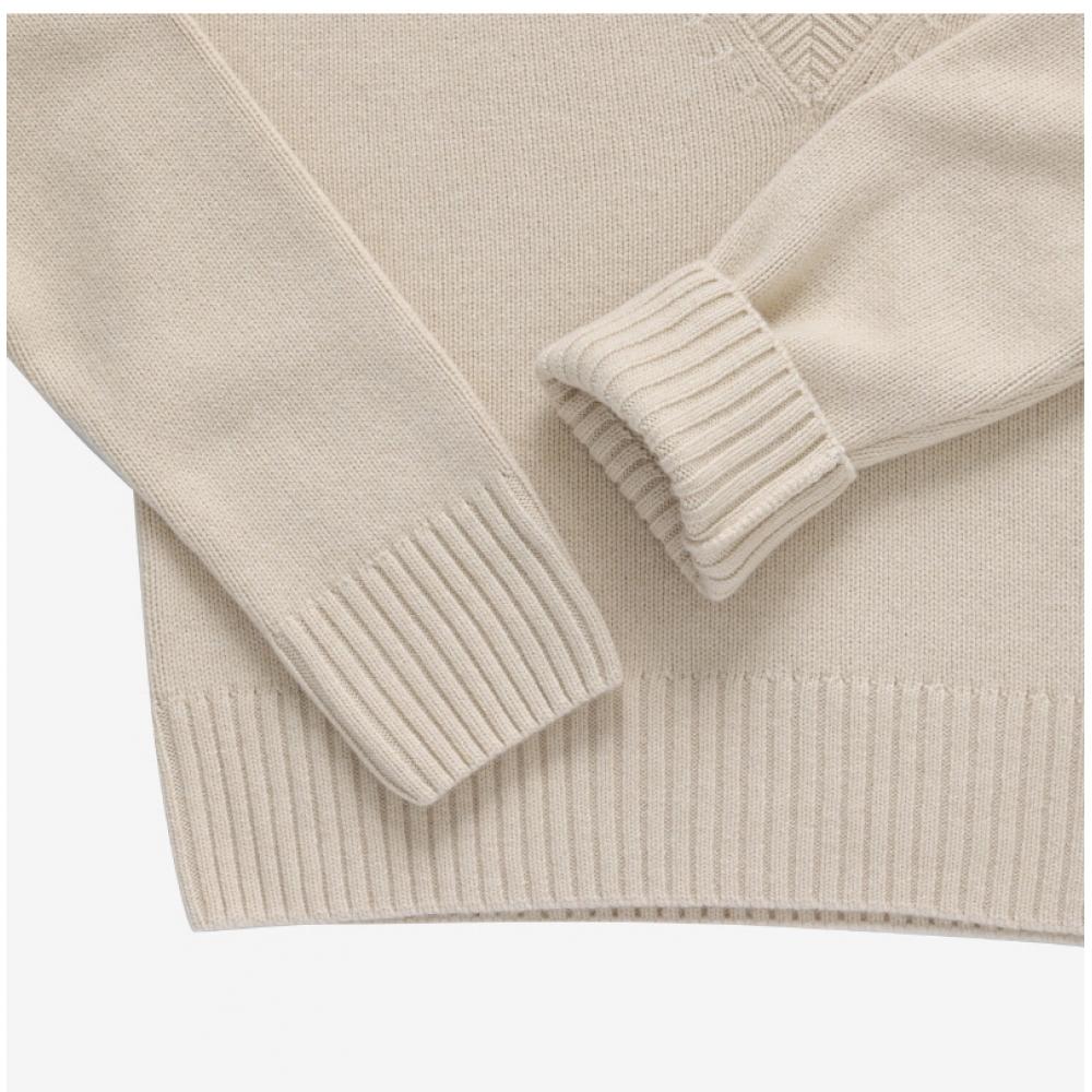 Ami Uks234 Kn0028 721 Ami De Coeur TOne On TOne Heart Logo V Neck Public Knit