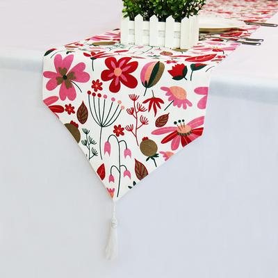 Tischläufer, Tischläufer, luxuriös, mit Blumenmuster, elegante Tischdecke, moderne Tischläufer aus Leinen für die Dekoration von Hochzeitsveranstaltungen