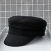 High Waist And Short Edge Show The Face Small Spring And Summer Breathable Imitation Cotton And Linen Flat Top Hat Men'S And Women'S Beret Cotton