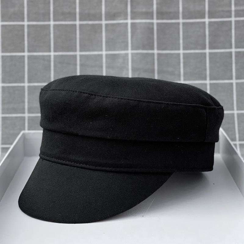 High Waist And Short Edge Show The Face Small Spring And Summer Breathable Imitation Cotton And Linen Flat Top Hat Men'S And Women'S Beret Cotton