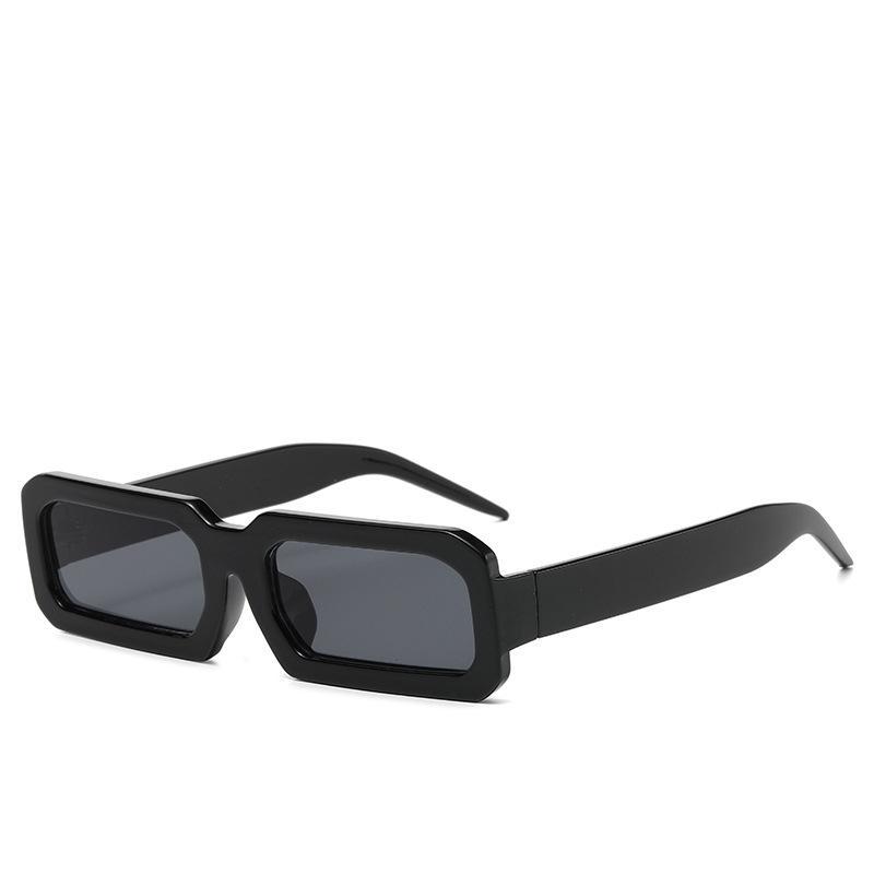 Trendy Luxury Rectangle Sunglasses Vintage Fashion Designer Sun Glasses with UV400 Protection for Men and Women PC Frame