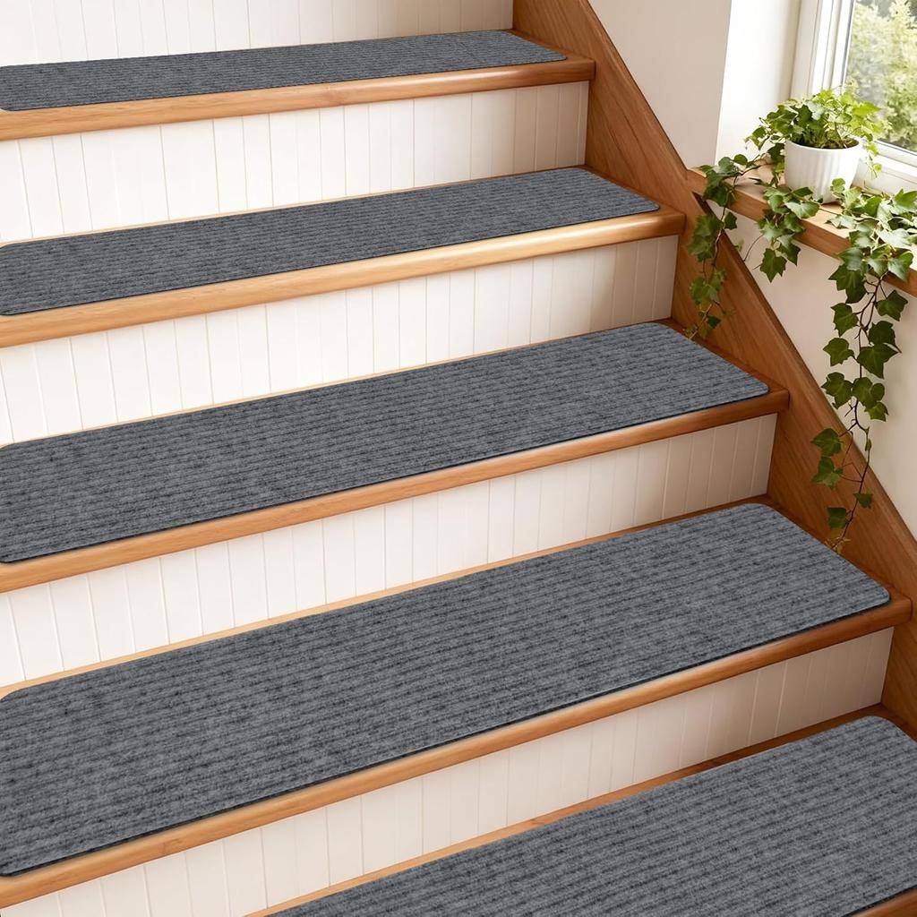 1PC 20x100cm Home Deco Non-Slip Stair Treads Self-adhesive Carpet Reusable Washable Stair Runner for Most Steps