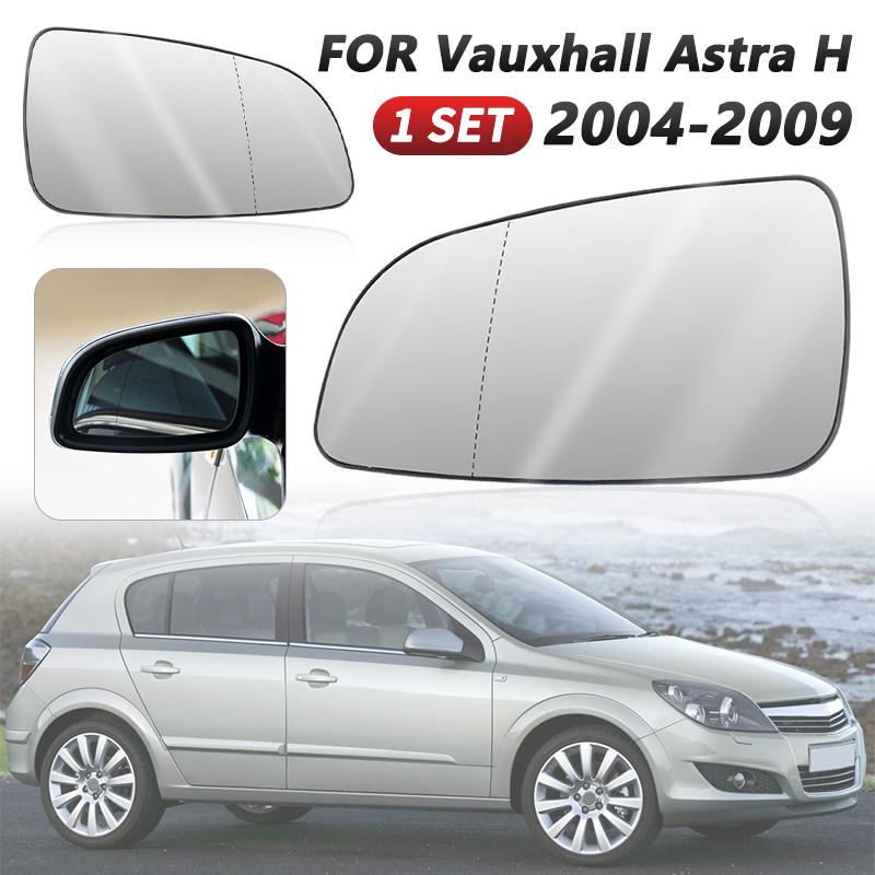 Left Right Door Side Rear View Heated Wing Mirror Glass With Backing Plate For Vauxhall Astra H 2004 2005 2006 2007 2008 2009