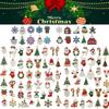 2096pc Merry Christmas Alloy Diy Ornament Santa Snowman Elk Bell Decor Pendant