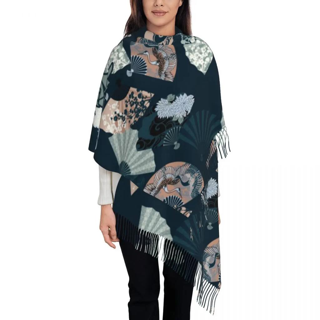 Custom Gusu Lan Sect The Untamed Tassel Scarf Women Soft Mo Dao Zu Shi Wei Wuxian Shawl Wrap Lady Winter Fall Scarves