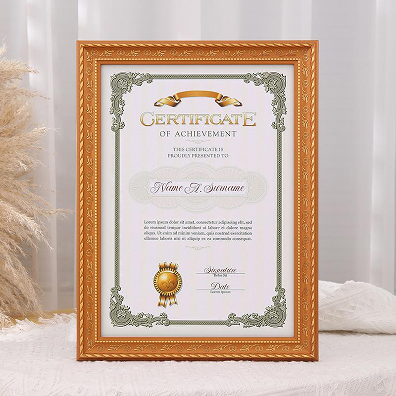 

Фоторамка в стиле ретро Элегантный европейский стиль Винтажный набор фоторамок Для декора дома и офиса Небьющийся Для демонстрации 13*18cm золотой