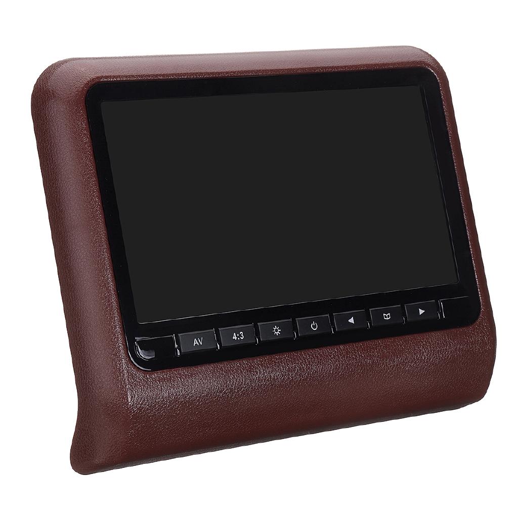 1Set 2pcs 9 Inch Car Headrest Monitor DVD Player +AV Display Remote Controller with Cable Kit Car Pillow LCD Monitor Universa 20*25*5cml