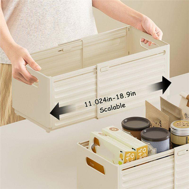 ABBP-Expandable Plastic Storage Boxes, Multi-Purpose Folding Organizer, Drawer Storage Divider For Bedroom, Kitchen Storage