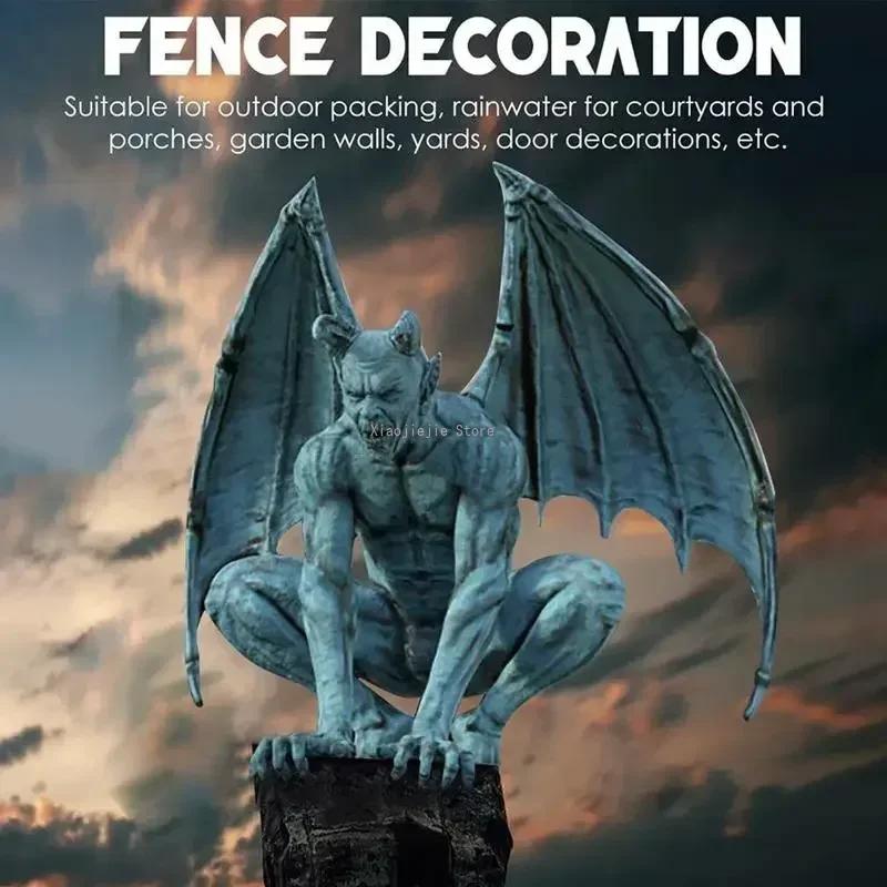 Gargoyle Resin Statue Winged Gothic Guardian Sculpture Indoor Outdoor Yard Home Garden Decor Ornament