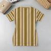 Women's Short Sleeve Striped V-Neck Bodycon Dress Instagram Style, Comfortable & Versatile for Beach Vacation