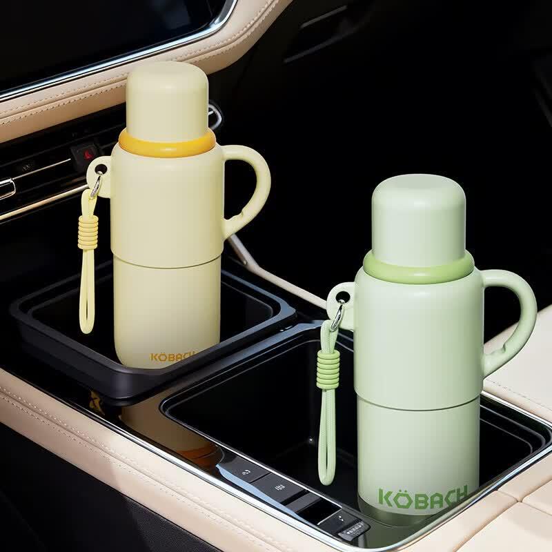 KOBACH 1000ml Portable Double-Drink Insulated Mug