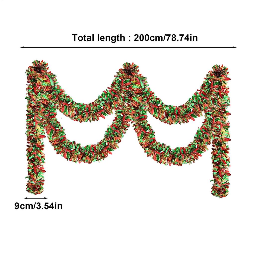 Christmas Tinsel 6.5ft Sparkling Decoration Party Garlands For Party Birthday Halloween Thanksgiving Photo Parties Garlands