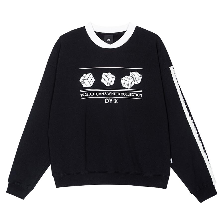 Oy Cube Tape Sweatshirt - Black Black/2Size
