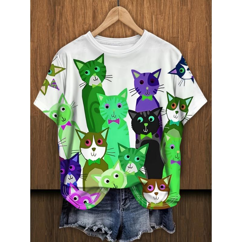 

Summer Hot Selling Butterfly Print Slim Fit Short Sleeved V-neck Dress for Women 5XL