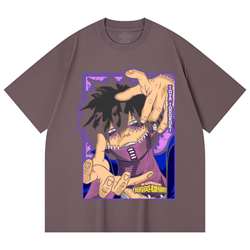 230 g/m² 100% Bawełna My Hero Academia V17 Nadruk Dabi Unisex Ciężka Bawełniana Koszulka