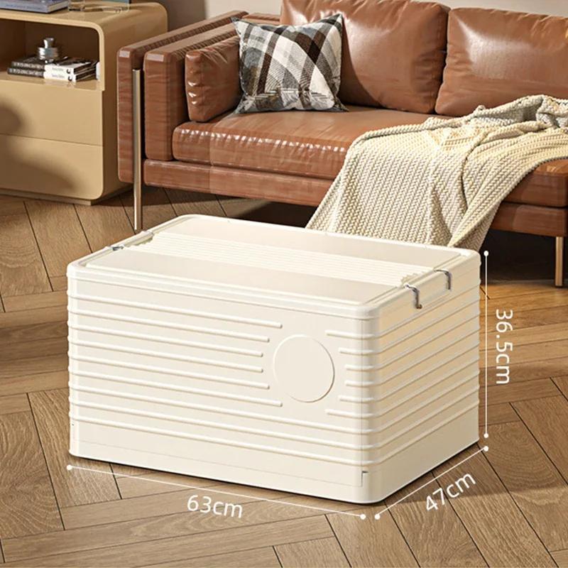 Super Large Capacity Storage Bin With Wheels Foldable Clothes Storage Box Bedroom Stackable Durable Clothing Organizer Box