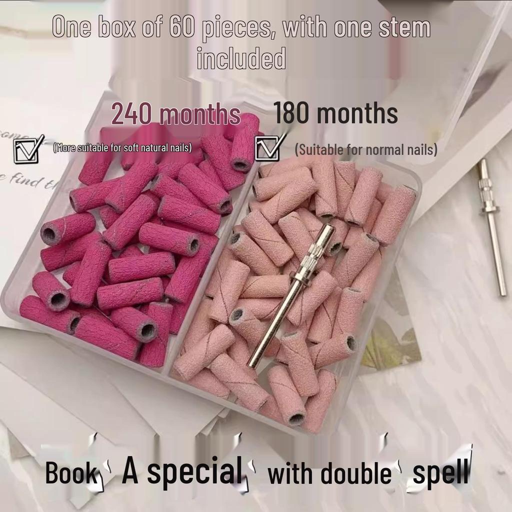 Nail Salon High-Quality Sanding Bands with Stainless Steel Mandrel - Durable, Wear-Resistant Tools