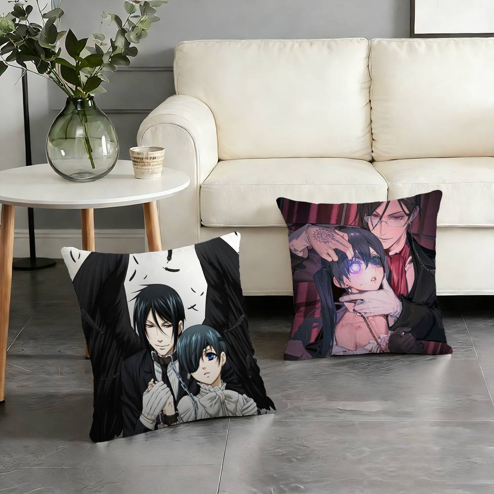 Anime B-Black Butler Horror Pillow Case Pattern Printed Pillowcase For Living Room Sofa Cushion Cover