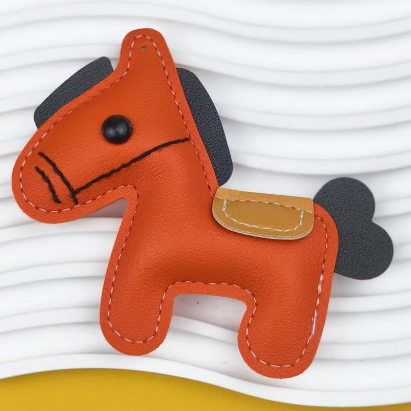 Year of the Horse, leather pony keychain pendant, simulated leather pony pendant, there will be money soon, trendy bag pendant.