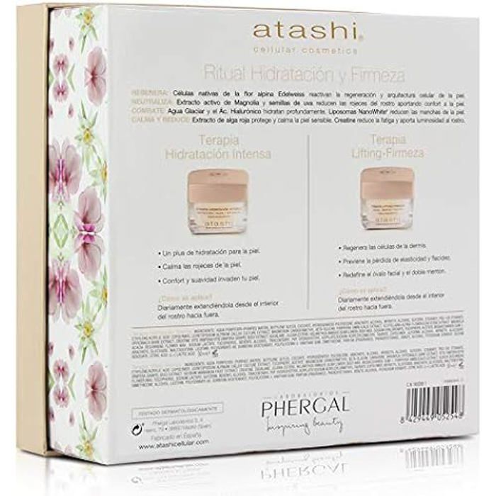 Coffret beauté - ATASHI - Crème hydratante intensive + Crème liftante - 50ml + 50ml - Hydratation et fermeté