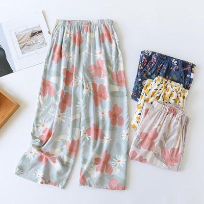 Dames Rayon Wijde Pijpen Pyjamabroek - Koel, Strandklaar & Veelzijdig.