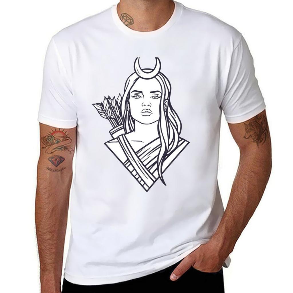 Goddess Artemis - Ancient Greek Mythology T-Shirt T Shirts for Man Cotton Men T Shirt Cotton 100% T-Shirt