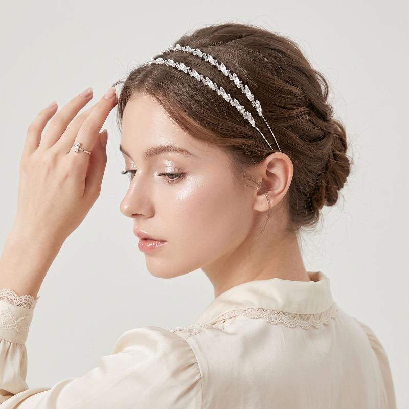 Luxury-lite Zirconia Hairband for Wedding Party, Suitable for Brides, Versatile Hairband for Women, Elegant Hair Accessory