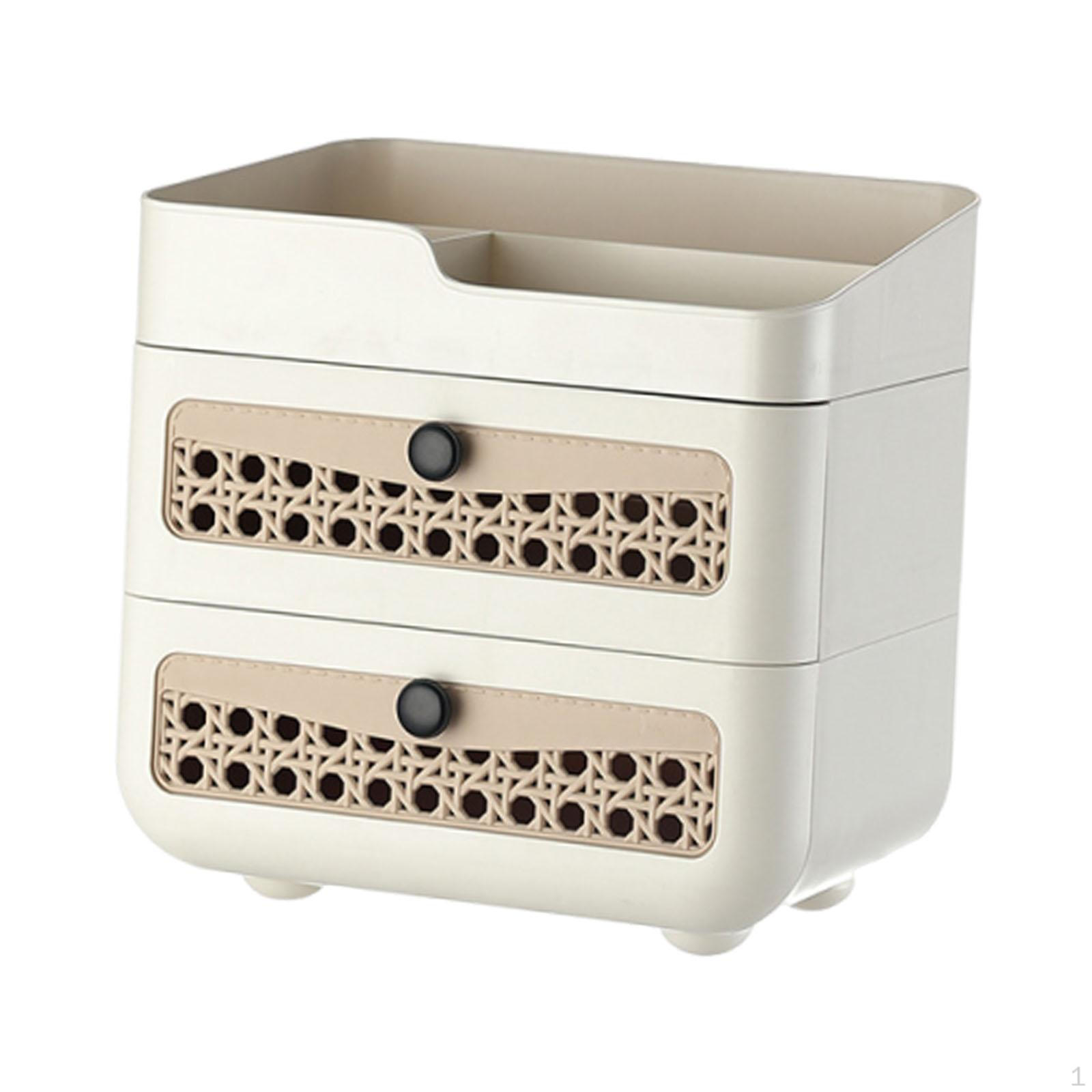 

Органайзер для макияжа Косметическая коробка Подарки на день рождения с ящиками Держатель для хранения Открытый верх для 3 Tier Cream