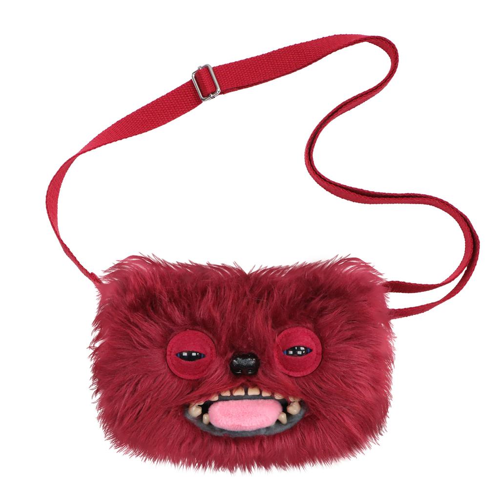 Fluffy Crossbody Bag Wide Eyed Weirdo Screech Dolls Ugly Tooth Monster Plush Toys Big Head Furry Backpack Gifts