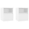 VidaXL Tables de chevet 2 pcs Blanc 40x40x50 cm Aggloméré