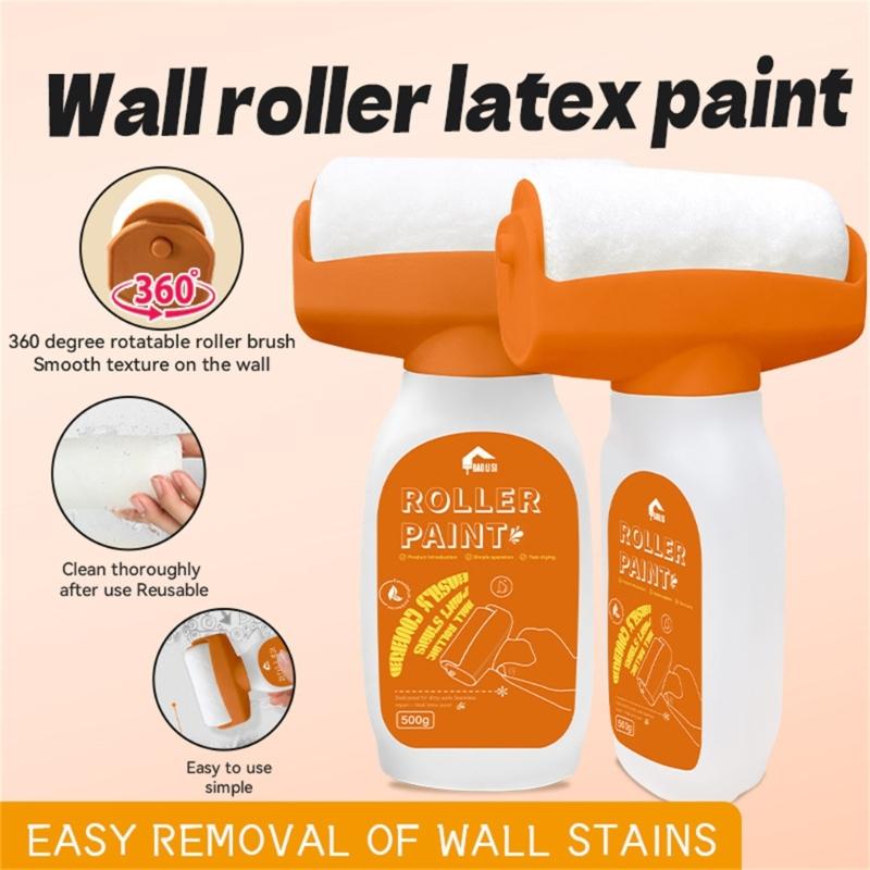 Upgraded Rotating Brush Wall Fix Tool Strong Coverage Wall Patchs Brush Innovative Wall Touch Up Tool Easy Application